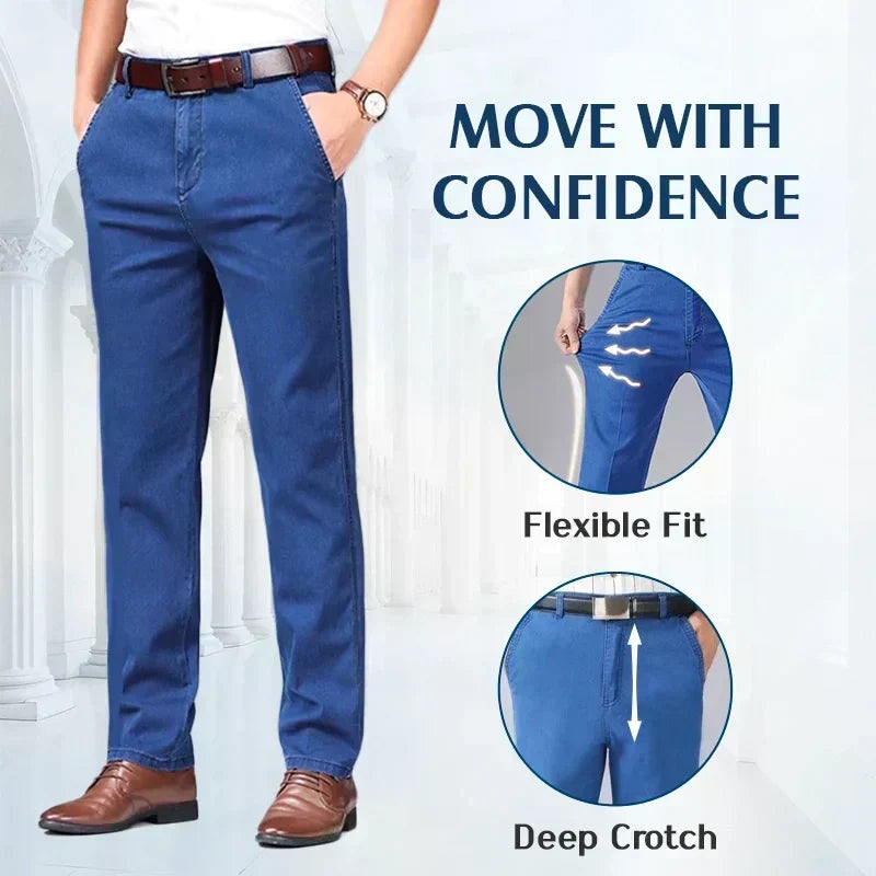 💎 60% OFF! 💎 Men's Slim Fit Hip-Lifting Jeans – High Waist, Straight Cut & All-Day Comfort for a Sharper Silhouette 👖🔥