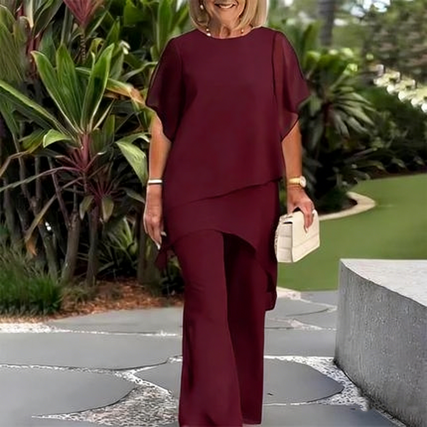 🔥2026 HOT SALE 50% OFF🔥Charming Irregular Top & Wide Leg Pants Set