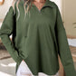 Women's Oversized Hoodies Casual Long Sleeve Half Zipper Pocket Sweatshirt