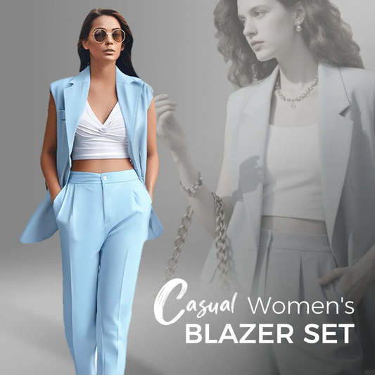 🌸2025 New Arrival 54%OFF💖Women’s Stylish Sleeveless Blazer & High-Waisted Pants Set