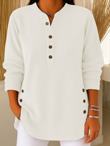 ⌛️Last Week Sale 50% Off💃Women's Solid Color Crew Neck Long Sleeve Casual Loose Knit Pullover