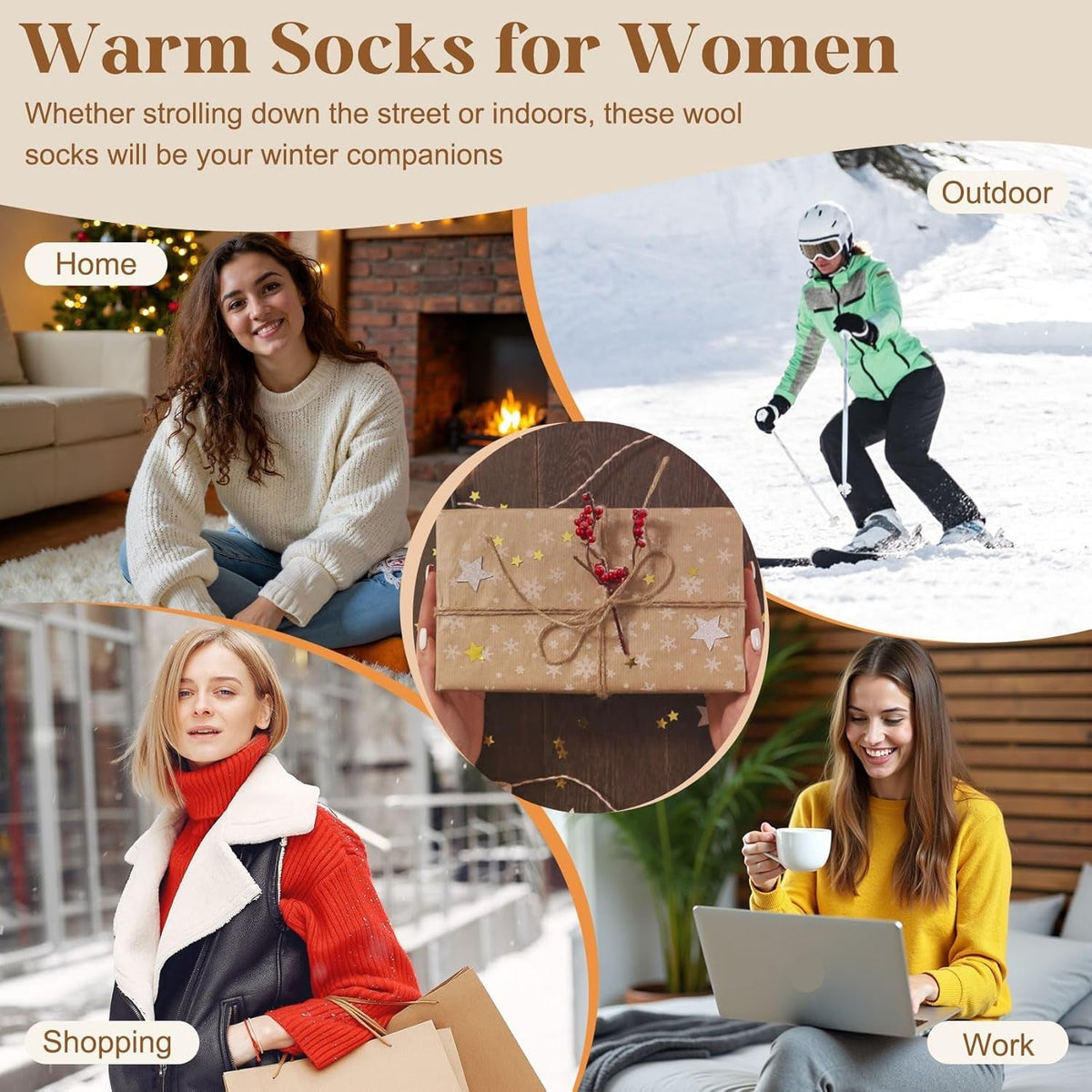 🧦 Cold Feet? Keep Your Toes Cozy All Winter! ❄️ Women's Thick Warm Mid-Calf Socks – 5 Pairs of Ultra-Soft, Skin-Friendly Comfort, Classic Solid Colors & Everyday Warmth for Chilly Days! 💕🎁