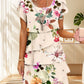 💃2026  HOT SALE 50% OFF🌈Women's Multi-plant Floral Print Cascade Dress
