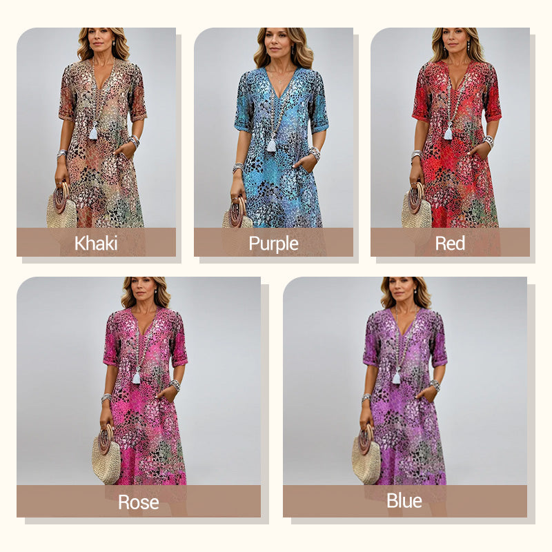 💥2026 Hot Sale 33% OFF🤩Safari Chic Leopard Dress