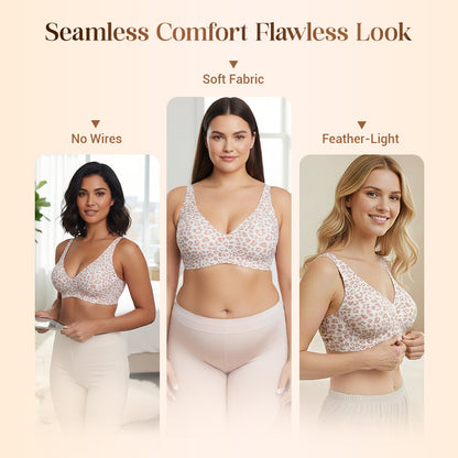 🌸💕Jelly Wireless Womens Comfortable Wireless Bras Push Up Bralettes Seamless Tshirts Bras Deep V Everyday Bras