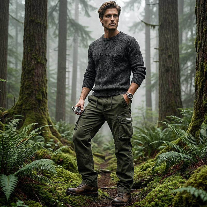 Built for Men Who Do More Than Sit Around! Men's Cotton Tactical Cargo Pants with Stretch-Friendly Comfort, Practical Multi-Pocket Storage & a Rugged Outdoor Look — From Weekend Adventures to Everyday Work! 💪