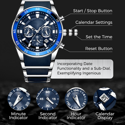 🔥Hot Sale Offers-Men's Waterproof Multifunctional Quartz Watch