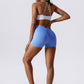 Sculpting V-Back Ruched Shorts