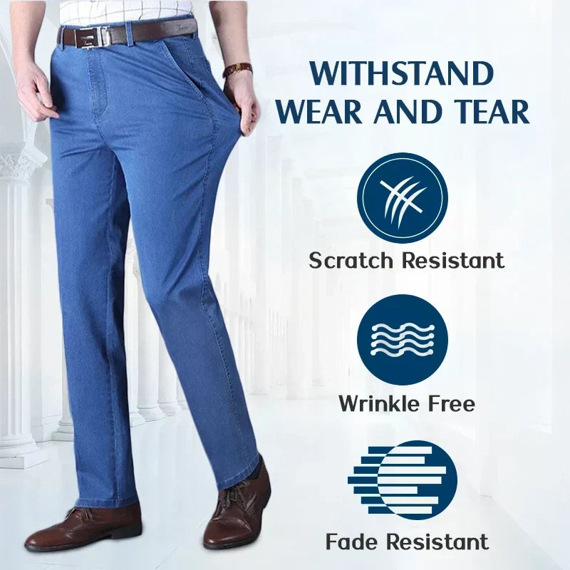 💎 60% OFF! 💎 Men's Slim Fit Hip-Lifting Jeans – High Waist, Straight Cut & All-Day Comfort for a Sharper Silhouette 👖🔥