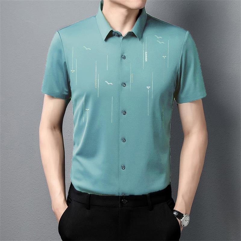 Camisa verano seda antiarrugas