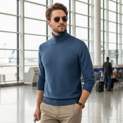 ⏳ 2026 Hot Sale!  ⏰Men's Solid Color Premium Turtleneck Sweater👔