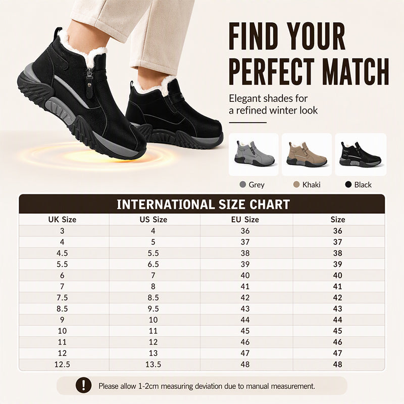 Men's Fleece Lined Leather Casual High Top Sneakers, Warm Winter Side Zipper Ankle Boots, Non-slip Outdoor Cold Weather Shoes