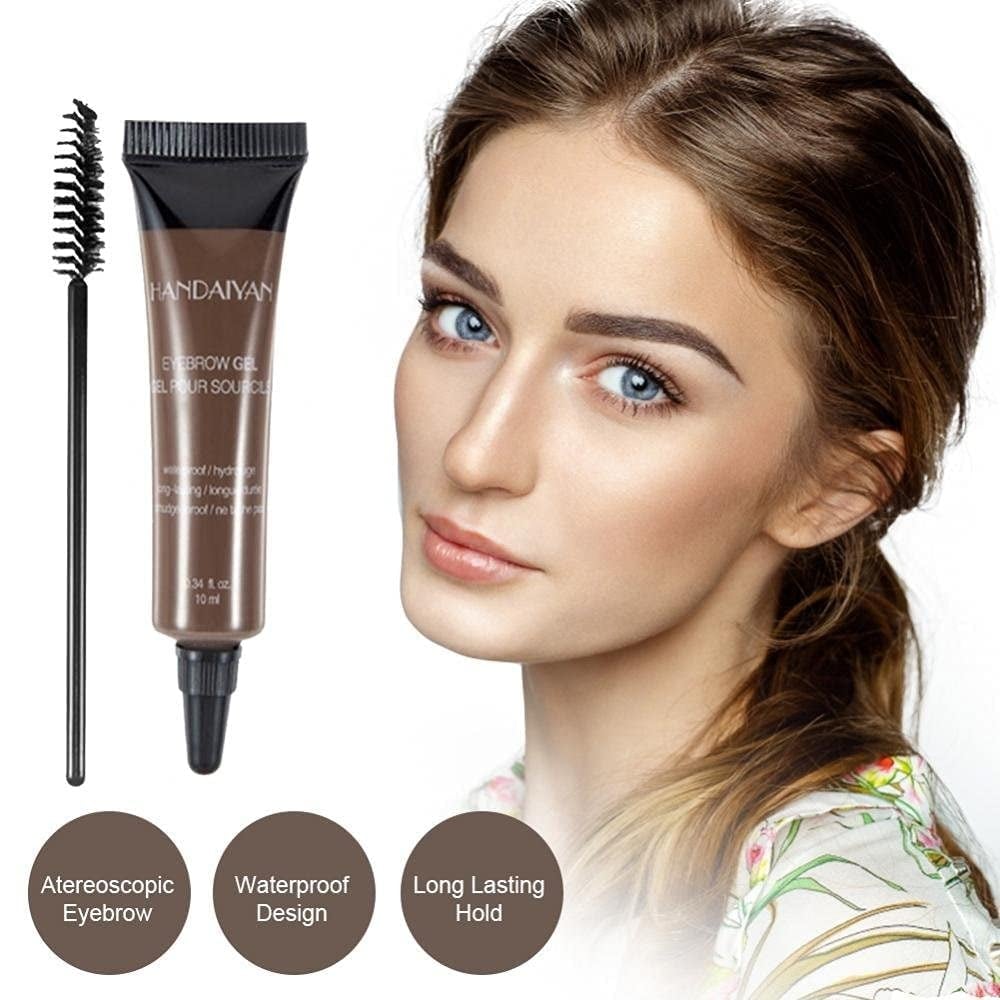 Last 12 Hours⚡Buy 1 Get 1 Free ⭐Long-lasting Waterproof Smudge-proof Liquid Eyebrow Gel/Tint(With Free Brush)
