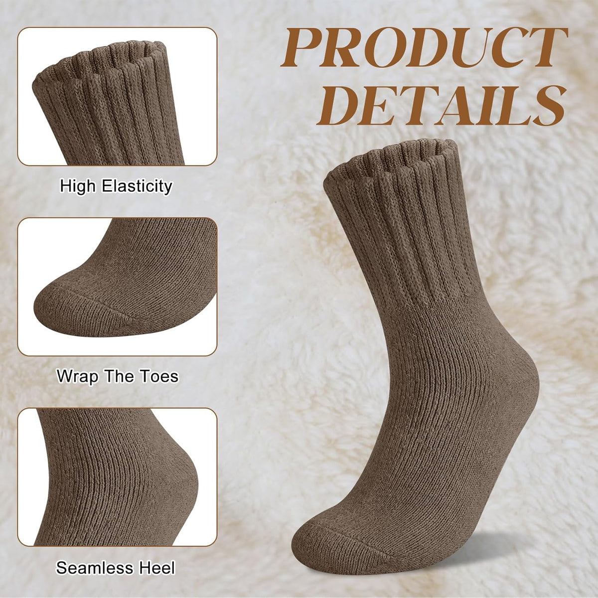 🧦 Cold Feet? Keep Your Toes Cozy All Winter! ❄️ Women's Thick Warm Mid-Calf Socks – 5 Pairs of Ultra-Soft, Skin-Friendly Comfort, Classic Solid Colors & Everyday Warmth for Chilly Days! 💕🎁