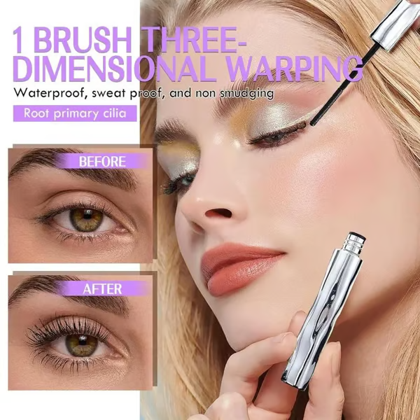 🔥Eyelash Primer,Tubular Eyelash Primer,WaterproofLong Curling Mascara,Natural And Non-Smudged