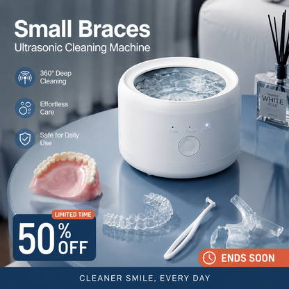 Denture Dome Ultrasonic UV-C Cleaner – In just 5 minutes, make your dentures and braces fresher and cleaner.