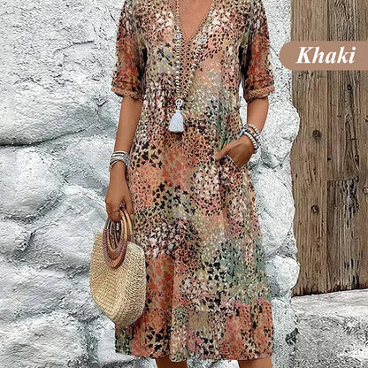 💥2026 Hot Sale 33% OFF🤩Safari Chic Leopard Dress