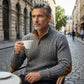 ✨ Elevated Comfort | Men's Textured Jacquard Crew-Neck Sweatshirt