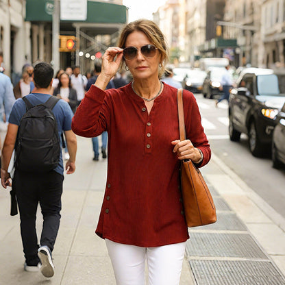 ⌛️Last Week Sale 50% Off💃Women's Solid Color Crew Neck Long Sleeve Casual Loose Knit Pullover