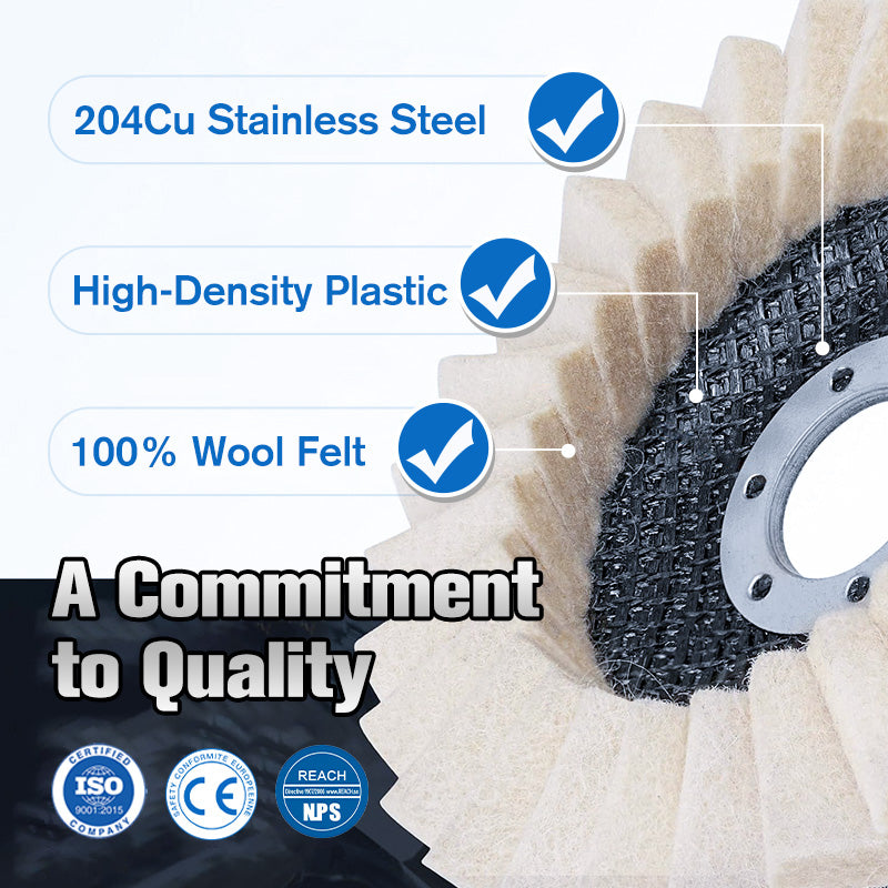 ⚙️ Wool Felt Flap Polishing Disc – High-Performance, Fine Polishing & Long-Lasting Use ✨