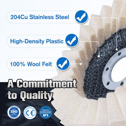 ⚙️ Wool Felt Flap Polishing Disc – High-Performance, Fine Polishing & Long-Lasting Use ✨