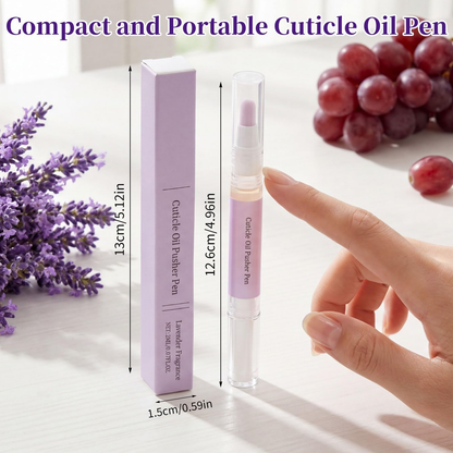 💜BUY 1 GET 1 FREE!!💜2 in 1 Cuticle Oil Pusher Pen with Ceramic Tip, Nail Cuticle Remover Nail Care Pen Tool for Dry Damaged Nails Hangnails Moisturize Polish Brighten
