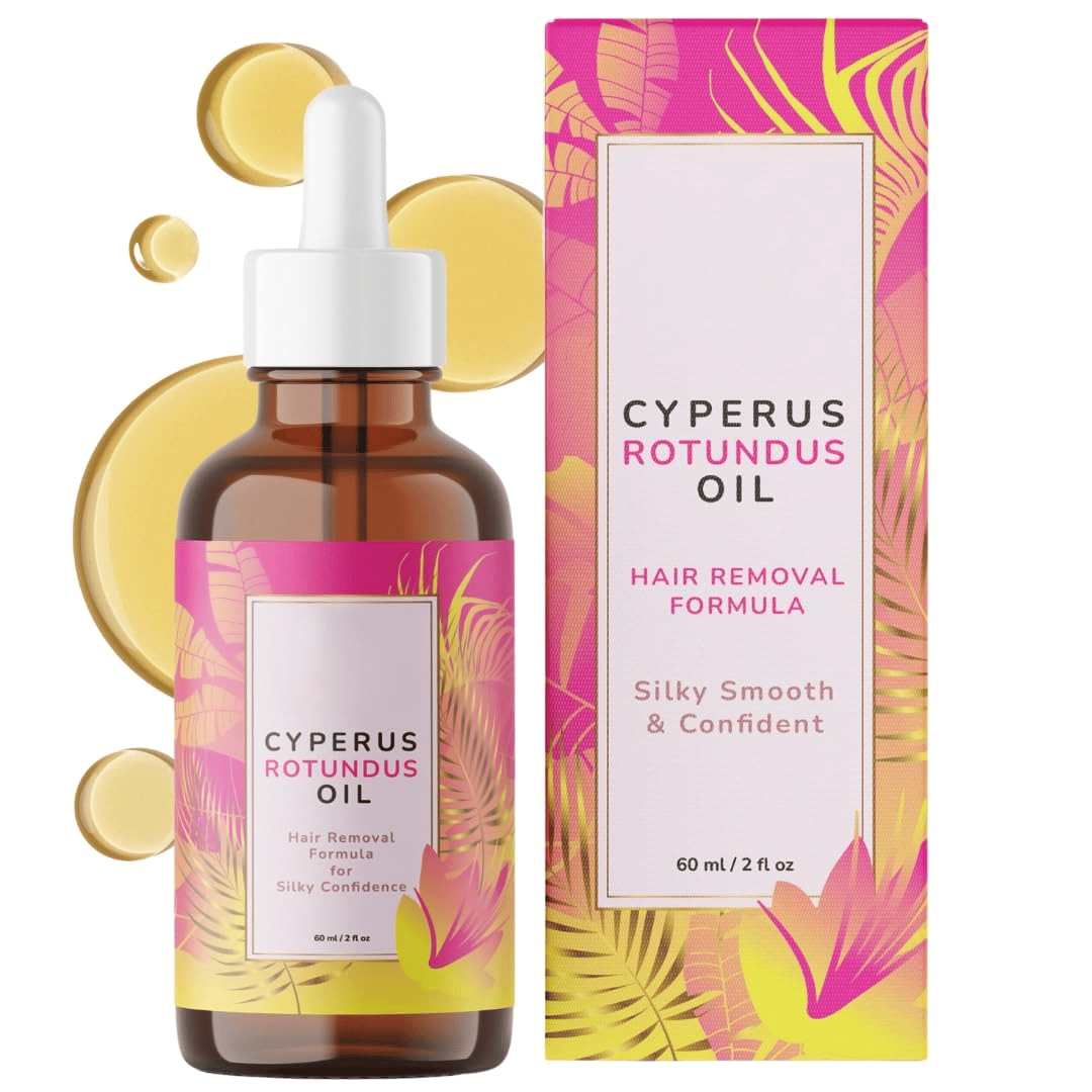 Hair Removal Oil with Natural Ingredients - Cyperus Rotundus Oil for Silky Skin
