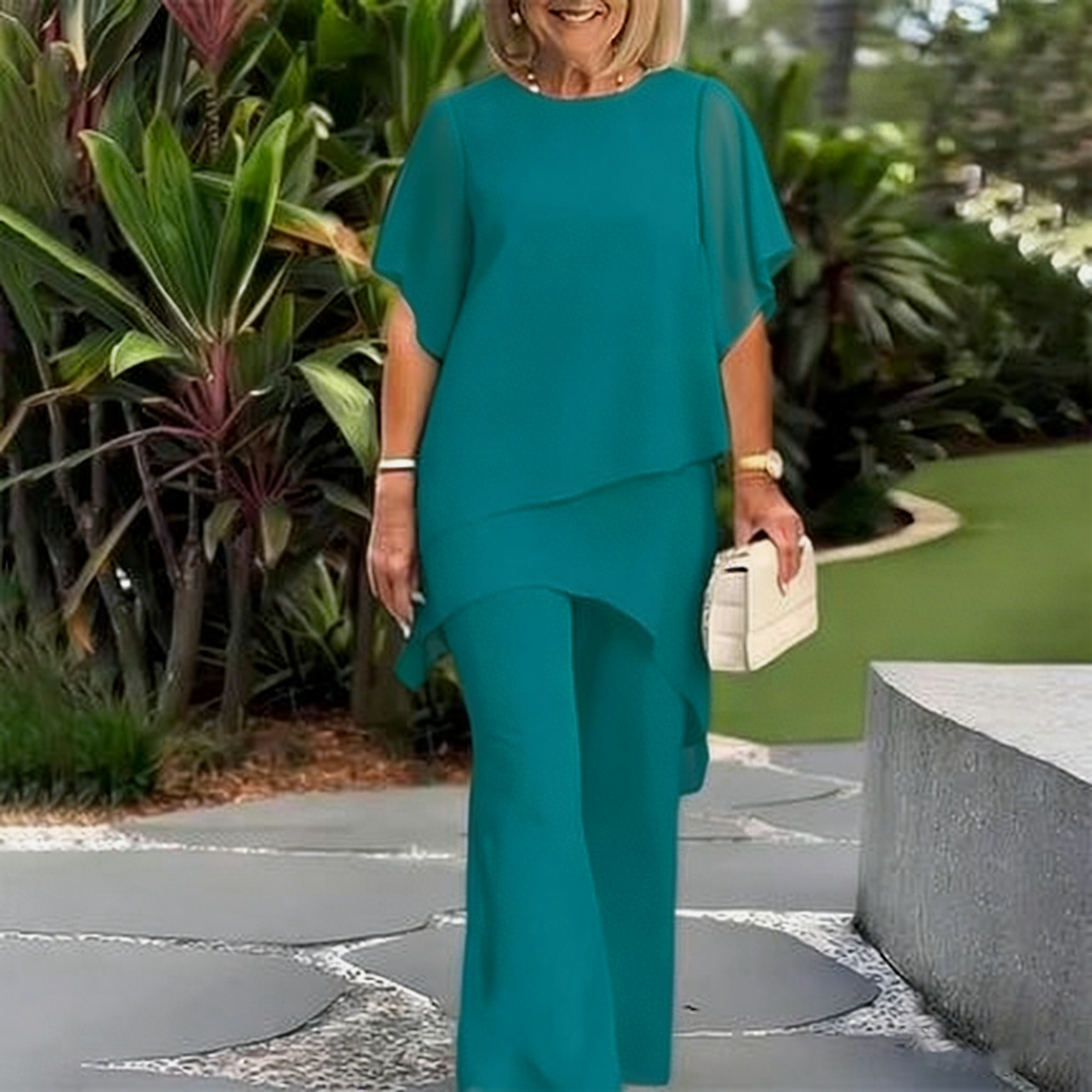 🔥2026 HOT SALE 50% OFF🔥Charming Irregular Top & Wide Leg Pants Set