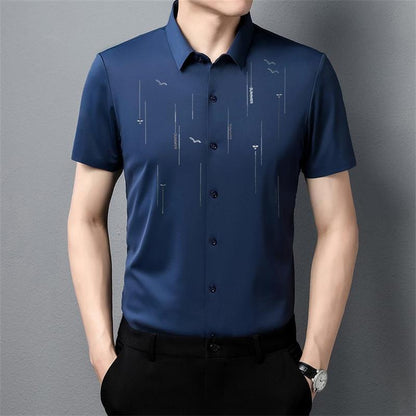 Camisa verano seda antiarrugas