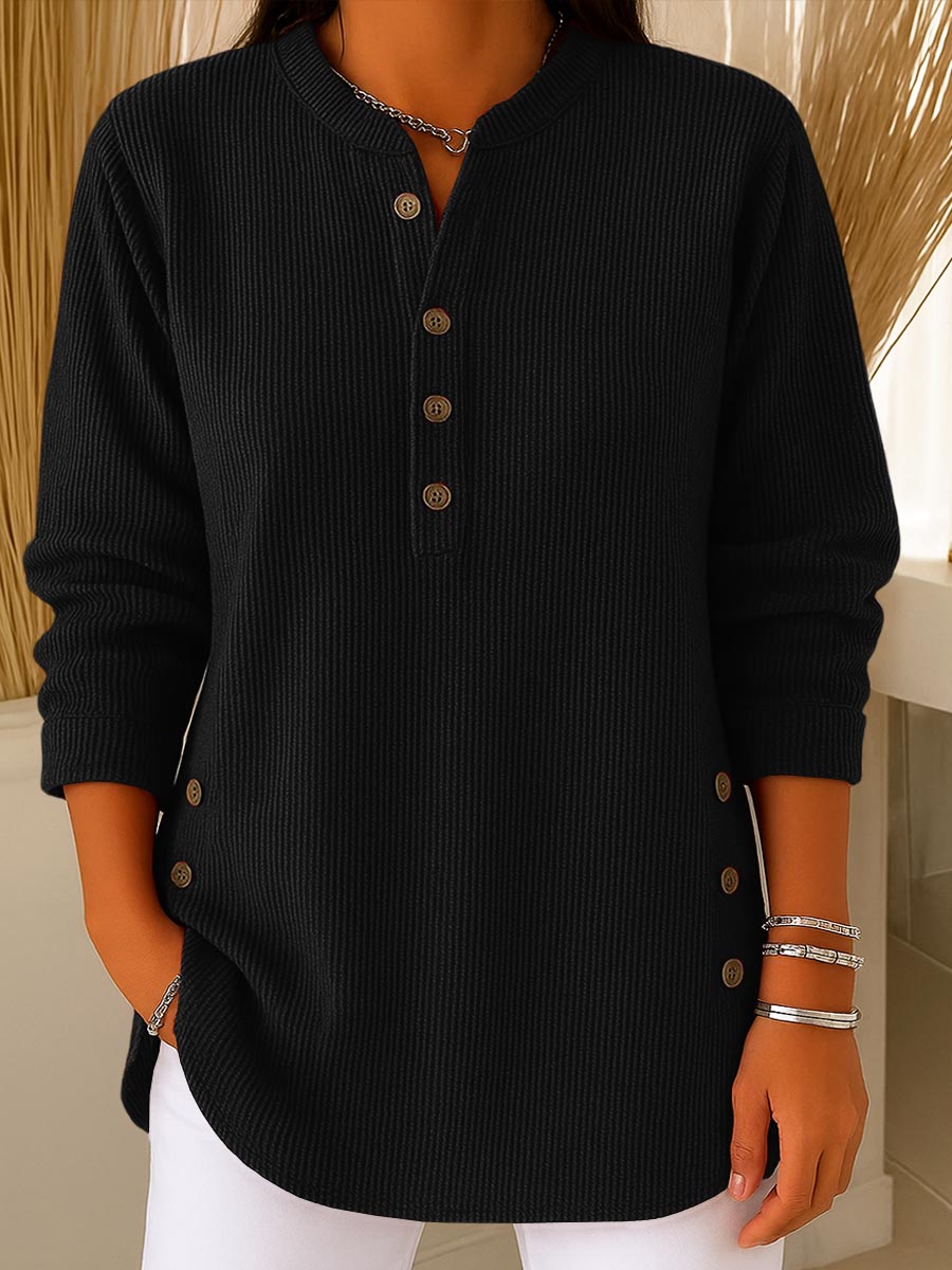 ⌛️Last Week Sale 50% Off💃Women's Solid Color Crew Neck Long Sleeve Casual Loose Knit Pullover