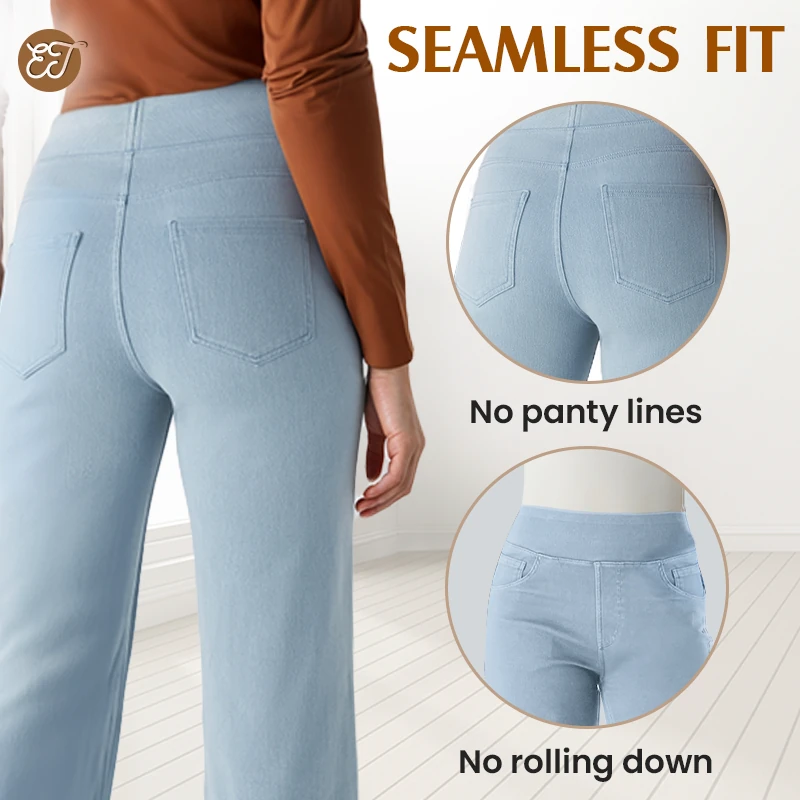 G4Free Loose High-Waist Business Casual Pants Yoga Pants Women Wide Leg Pants with Pockets Comfortable Athletic Sweatpants