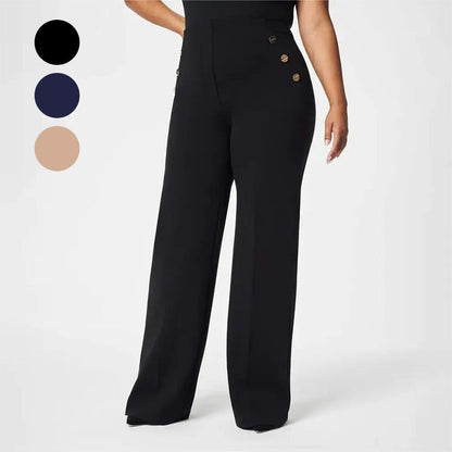 👖 50% OFF NOW! ✨ High-Waist Wide Leg Pants – Figure-Flattering, 3 Adjustable Lengths & Super Stretch 🏃‍♀️