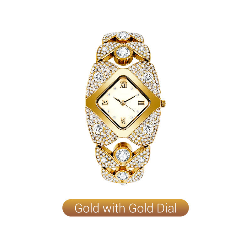 💜Retro Quartz Watch with Sparkling Rhinestones⌚