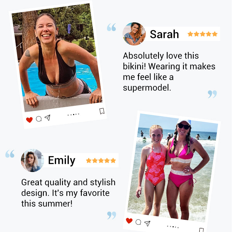 📢Clearance Sale-60% OFF🏖️High Waisted Tummy Control Color Block Bikini Sets
