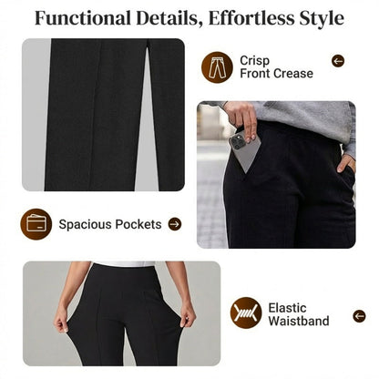 🥳2026 HOT SALE🥳💞50K+ SOLD!☕🧘‍♀️Women's High Waist Wide Leg Pants – Soft stretch fabric, gentle tummy control! Flattering fit for every shape. Easy pull-on, no tricky buttons. Your everyday essential. 🧵🦵