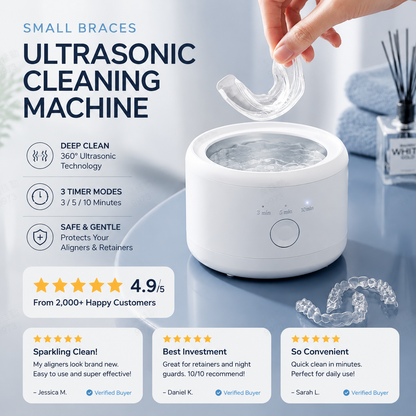 Denture Dome Ultrasonic UV-C Cleaner – In just 5 minutes, make your dentures and braces fresher and cleaner.