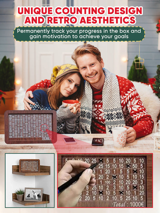 🎁Cash Vault Wooden Savings Box