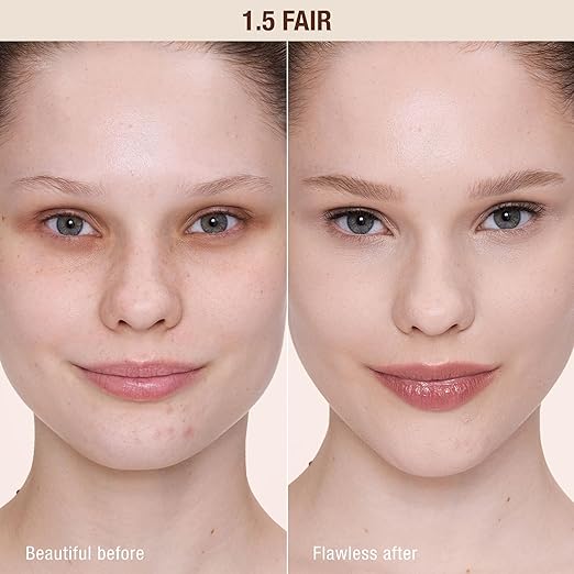 Charlotte Tilbury AIRbrush Flawless Blur Concealer - Longwear Concealer for Dark Circles, Blemishes, Redness & More - Hydrating, Crease-Proof & Full Coverage with a Natural Matte Finish