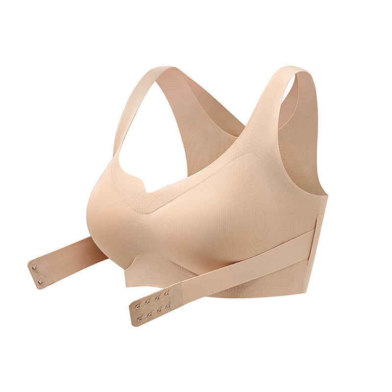 Hot Sale 50% OFF!🌸Women’s Beige Wireless Bra, Soft Breathable Non-removable Moulded Cups, Yoga Fitness Sportswear for Gym & Daily Training