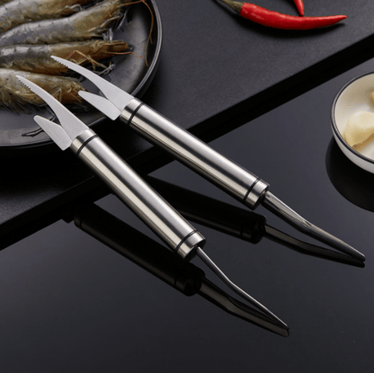 🔥Compra 2 en oferta y obtén 1 gratis🔥 Cuchillo multifuncional 5 en 1 para fauces de pescado con línea de camarones 