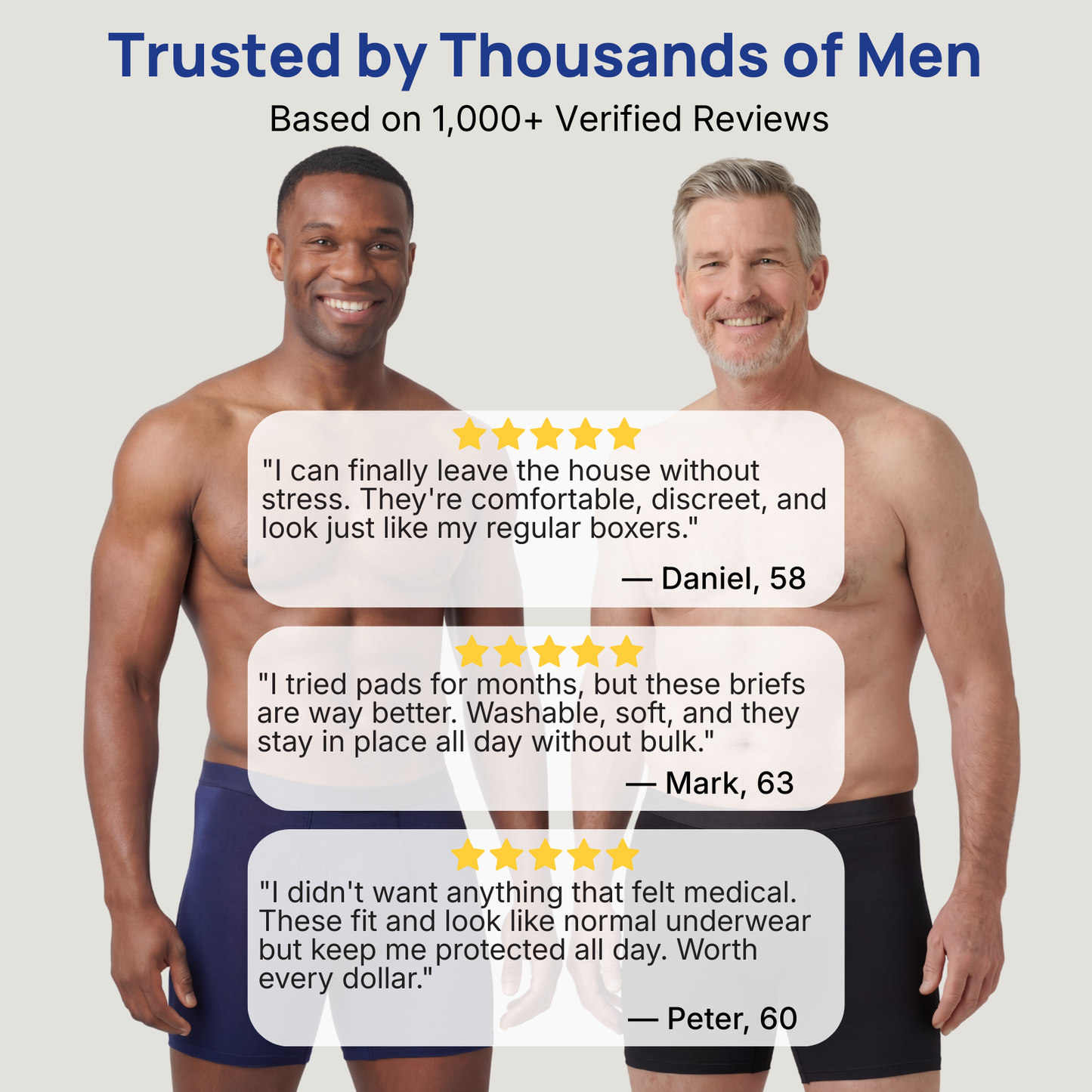 📢📢 50% OFF!!💪Men’s Ultra-Absorbent Incontinence Boxer Briefs