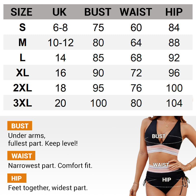 🏖️Summer Cool Deal: 50% OFF NOW!🏖️High Waisted Tummy Control Color Block Bikini Sets