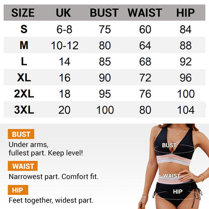 🏖️Summer Cool Deal: 50% OFF NOW!🏖️High Waisted Tummy Control Color Block Bikini Sets