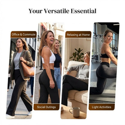 🥳2026 HOT SALE🥳💞50K+ SOLD!☕🧘‍♀️Women's High Waist Wide Leg Pants – Soft stretch fabric, gentle tummy control! Flattering fit for every shape. Easy pull-on, no tricky buttons. Your everyday essential. 🧵🦵