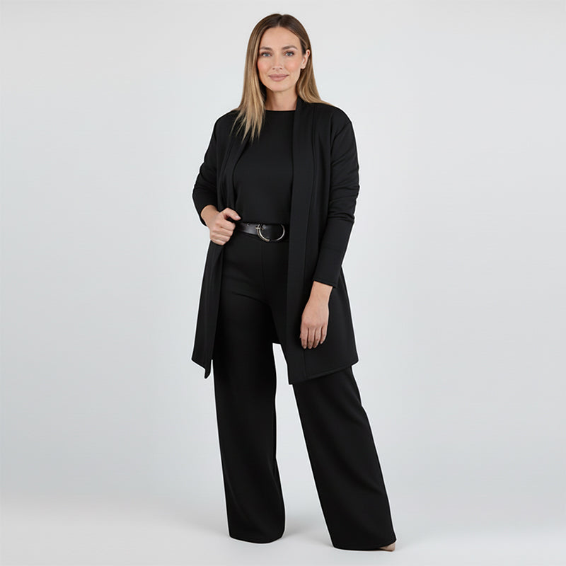 🔥2026 Hot Sale 50% OFF✨Elegant 3-piece set including long cardigan, top and pants💞