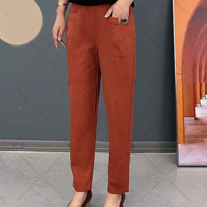 🔥 2026 Fresh Drops | Flat 50% OFF Today! 💸💕Women's Elastic Waist Cotton Pants