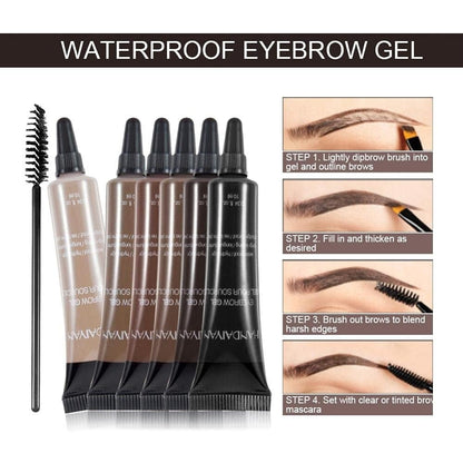 Last 12 Hours⚡Buy 1 Get 1 Free ⭐Long-lasting Waterproof Smudge-proof Liquid Eyebrow Gel/Tint(With Free Brush)