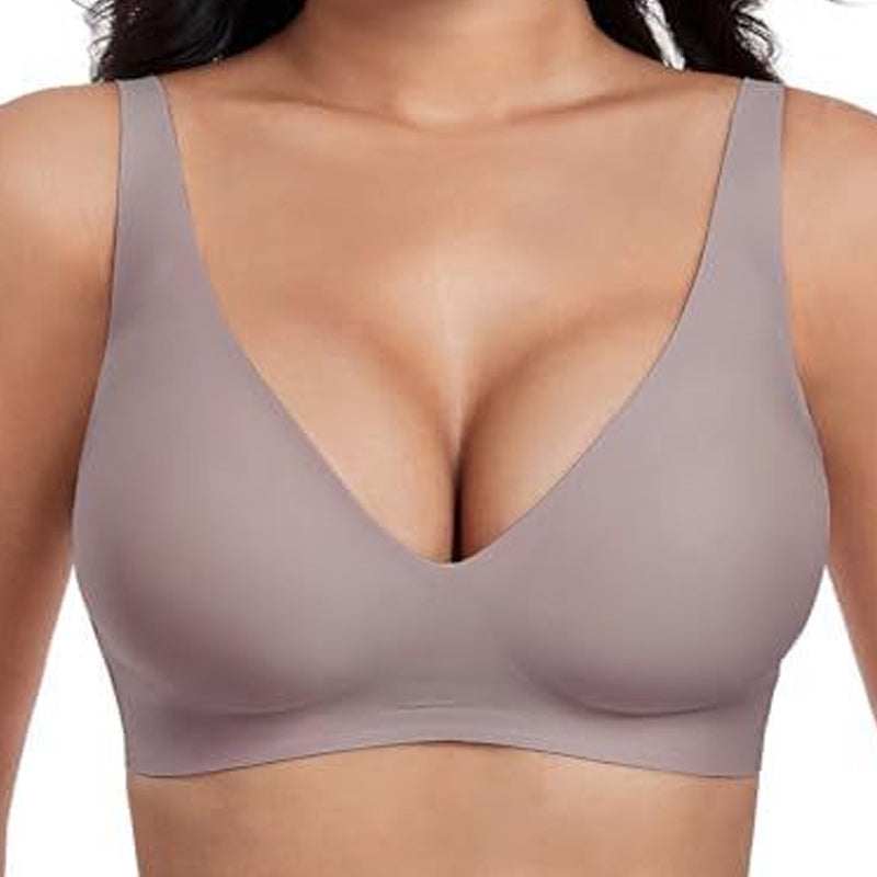 🌸💕Jelly Wireless Womens Comfortable Wireless Bras Push Up Bralettes Seamless Tshirts Bras Deep V Everyday Bras