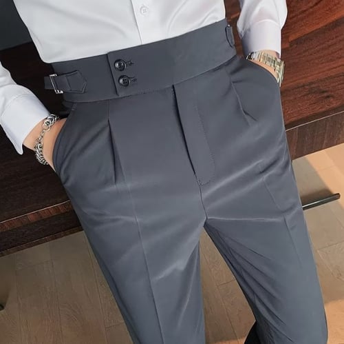 🎁Por tiempo limitado 50% de descuento⏳Pantalones casuales rectos de color sólido para hombre