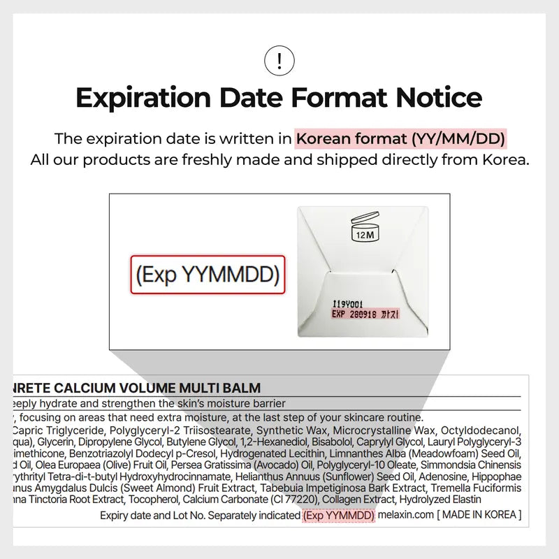 [Dr.Melaxin Oficiálny] Calcium Volume Multi Balm + očná náplasť 60 ks Kórejská kozmetika na starostlivosť o pleť s kolagénovým extraktom Elasticity Eye Shield dSkin Repair